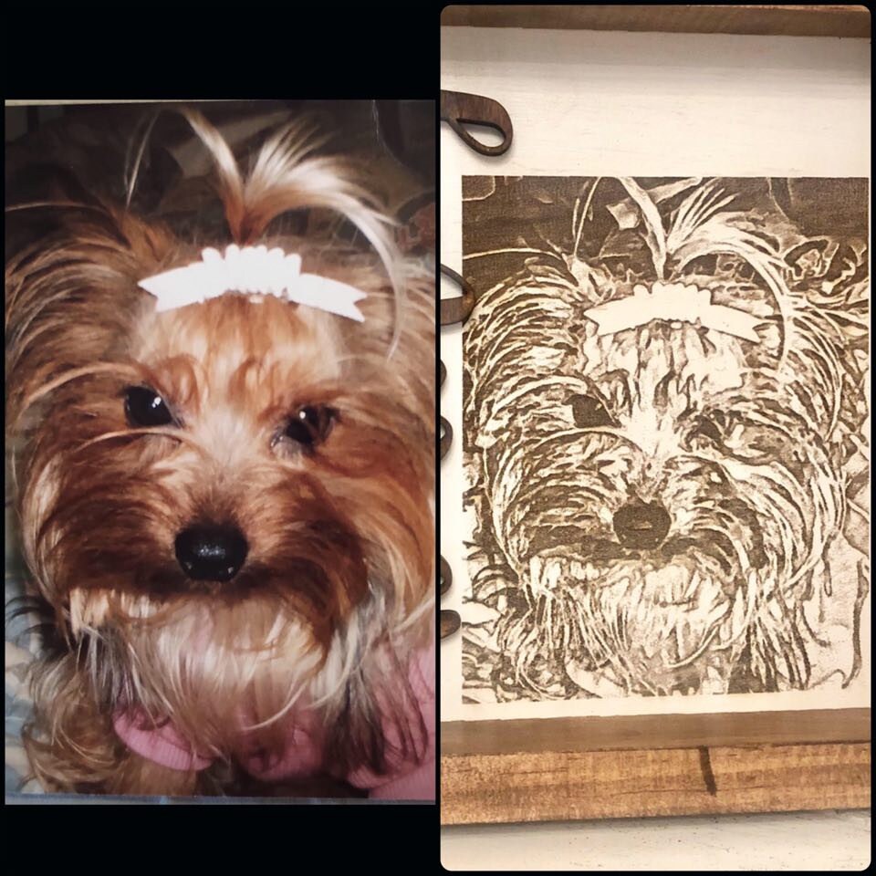 Dog Portrait - Engraved Pet Portrait Sign - Farmhouse Pet Portrait 3D Sign - Pet Memorial Portrait - Pet Memorial - Dog Mama Gift -