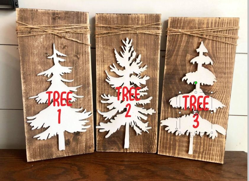 Rustic Winter Decor, Pine Tree Decor, Forest Wall Art, Entryway Decor, Rustic Christmas Decor