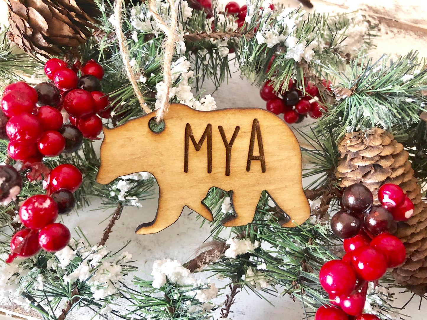 Family Bear Ornaments - Family Bear Gift Tags - Personalized Family Bears Christmas - Mama Bear - Daddy Bear - Baby Bear - Christmas