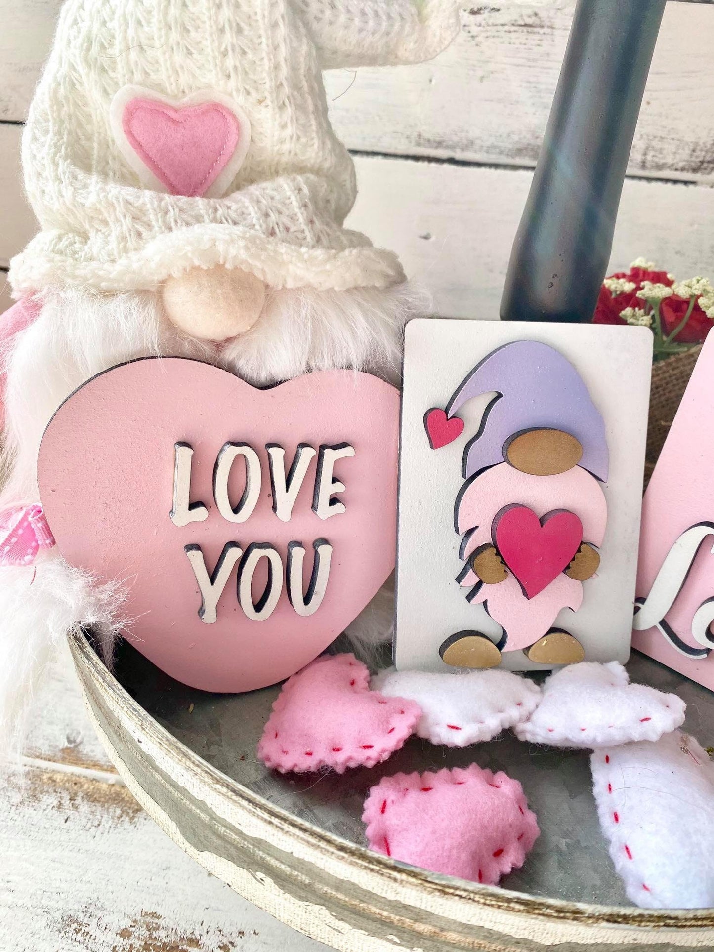 Valentines Tiered Tray Decor - Tiered Tray Valentines Signs - Conversation Heart Signs - Cupids Delivery Co - 3D Tiered Tray Signs - Cupid