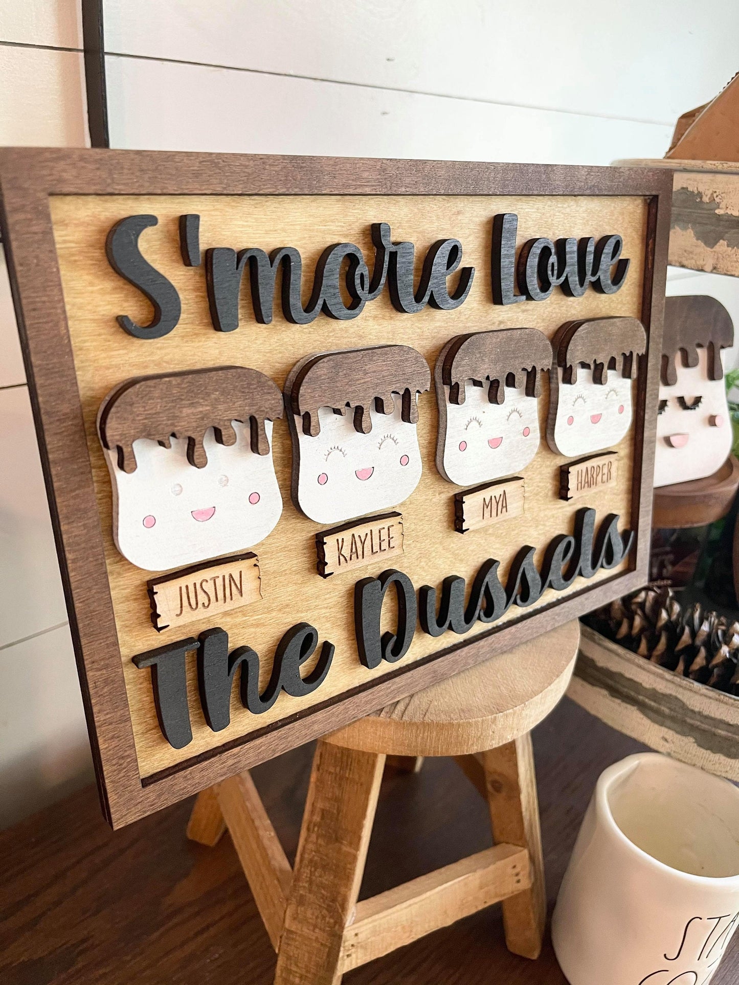 S'more Love - S'more Love Family Sign - Marshmallow Mug Family - Marshmallow Mug Decor - We have S'more Love - Personalized S'more Family