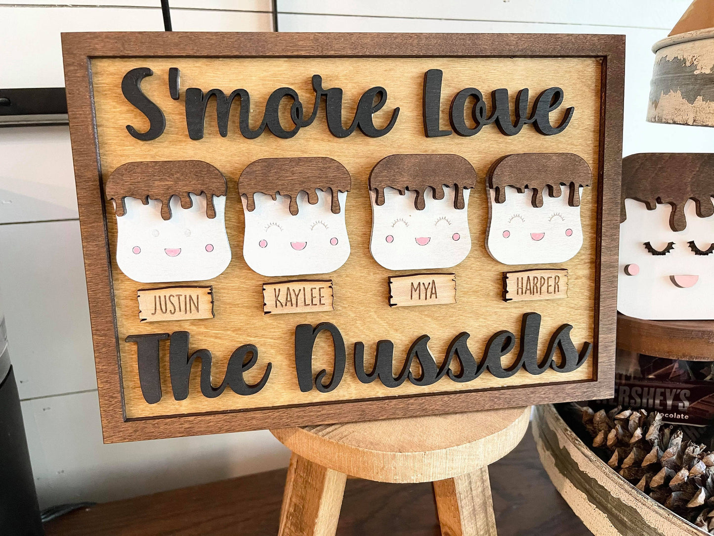 S'more Love - S'more Love Family Sign - Marshmallow Mug Family - Marshmallow Mug Decor - We have S'more Love - Personalized S'more Family