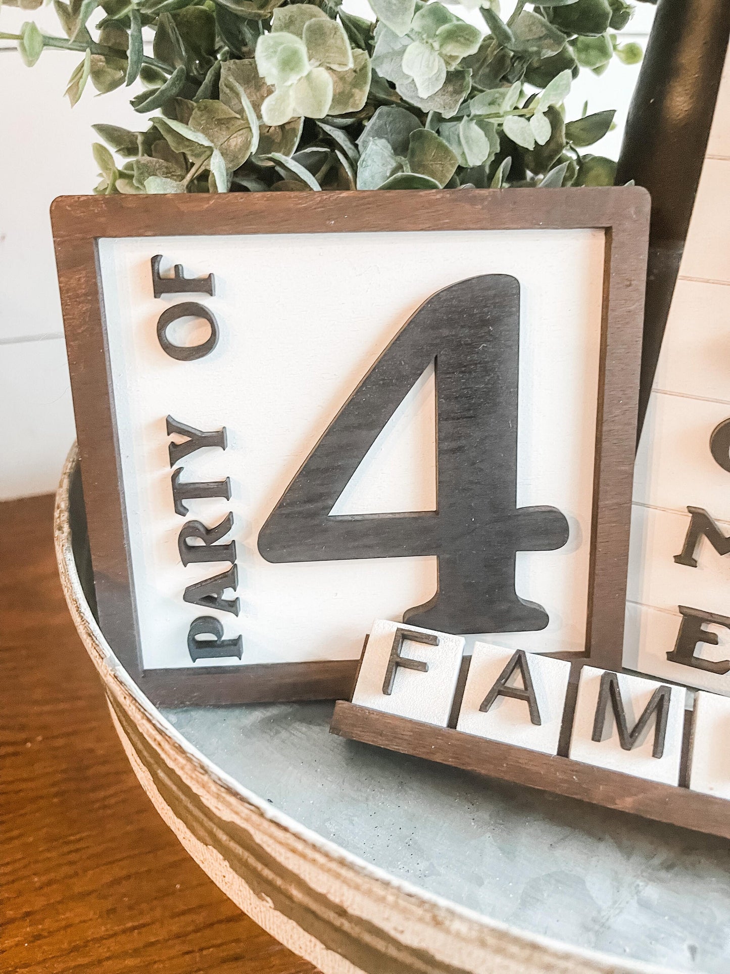 Family Tiered Tray - Home Sweet Home Tiered Tray - Farmhouse Tiered Tray Signs - Personalized Tiered Tray Signs - Farmhouse Boho Decor