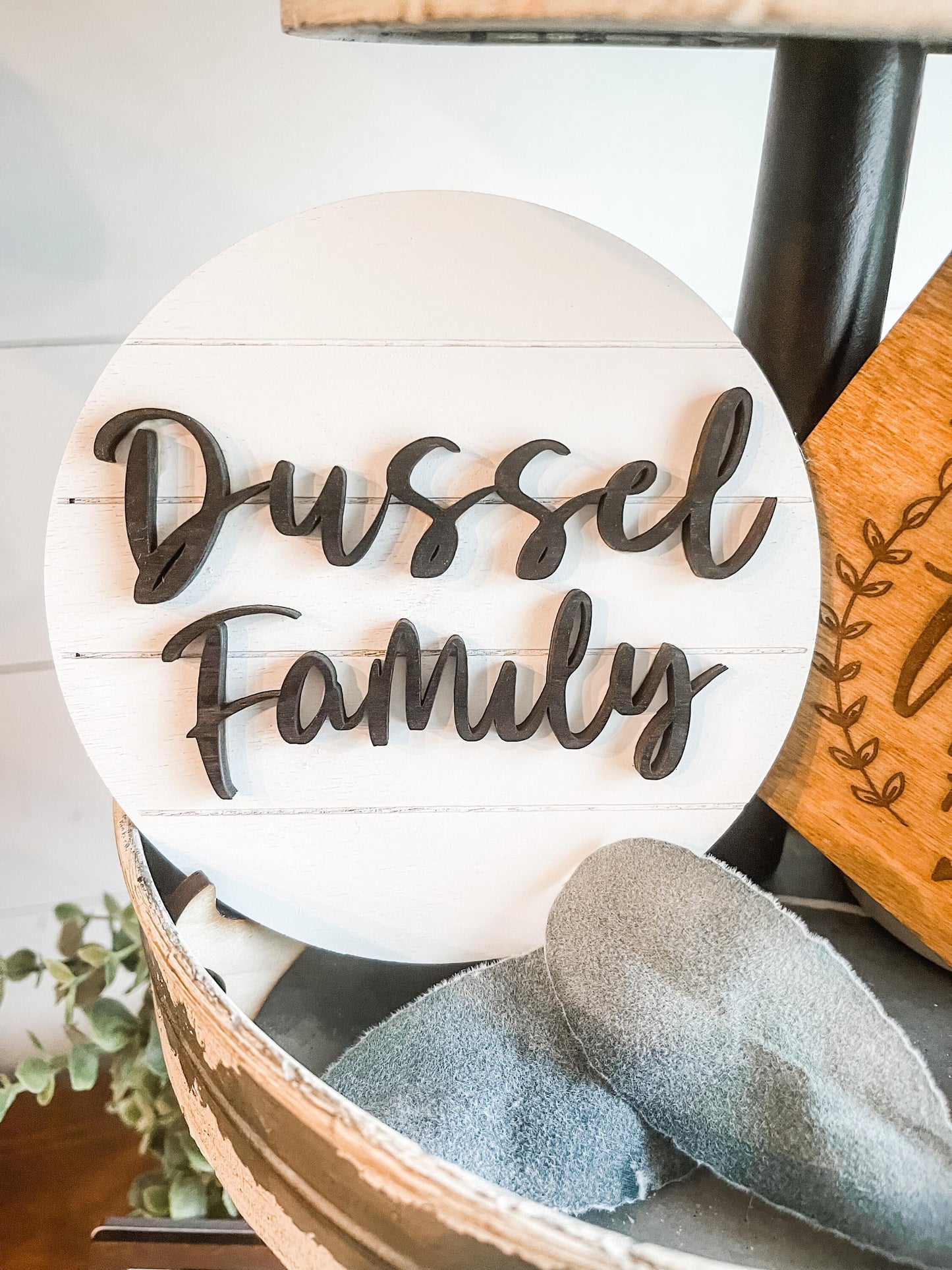 Family Tiered Tray - Home Sweet Home Tiered Tray - Farmhouse Tiered Tray Signs - Personalized Tiered Tray Signs - Farmhouse Boho Decor