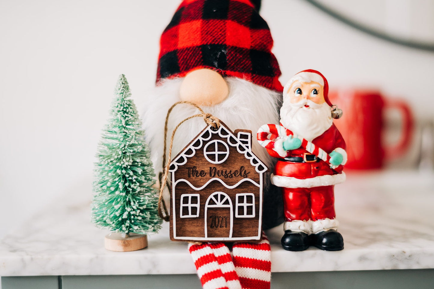 Gingerbread House Family Ornament 2023, Gingerbread Family Ornament, Christmas Ornaments 2023 , Wood Christmas Ornaments 2023