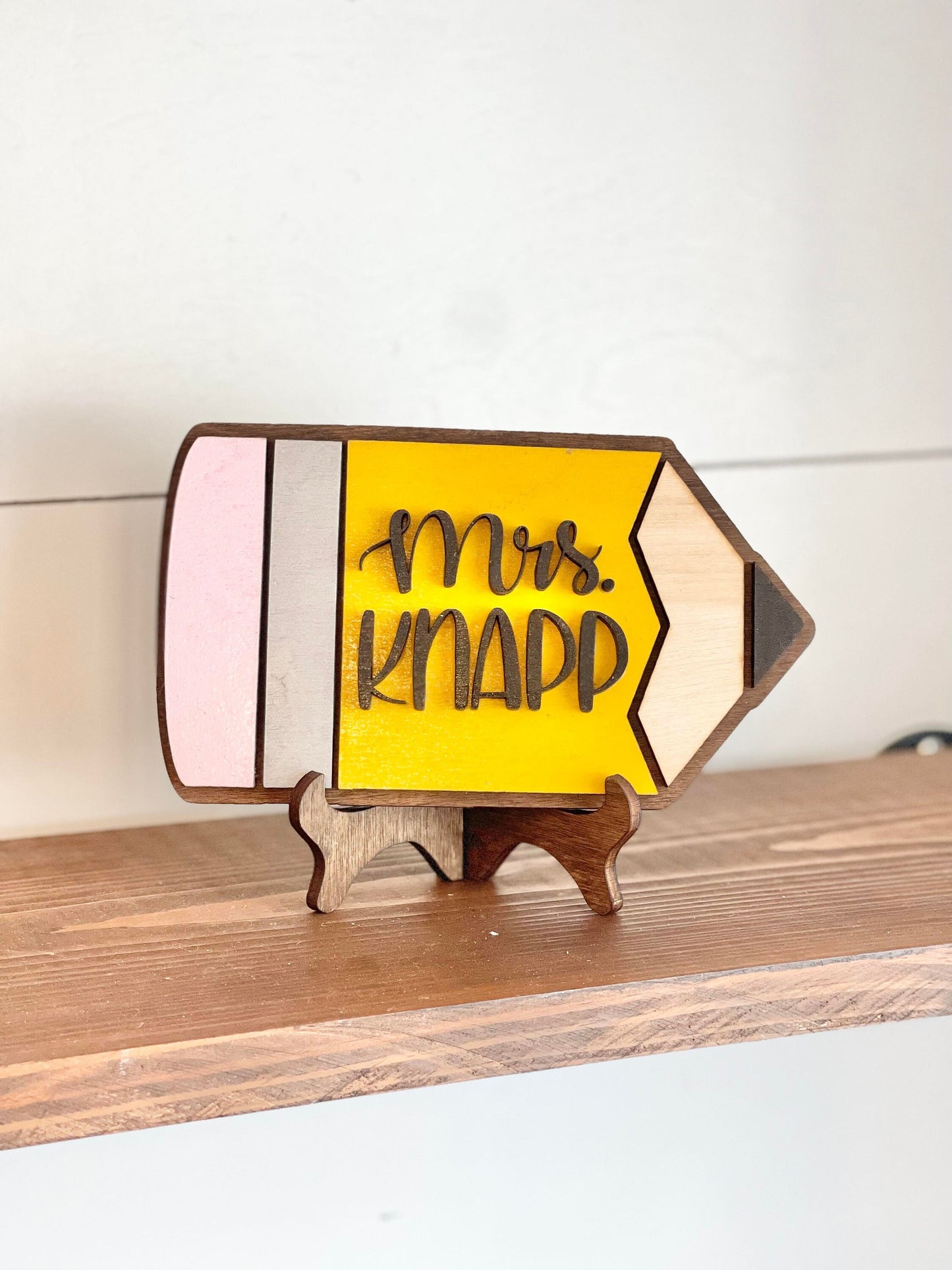 Personalized Desktop Teacher Pencil Sign - Mini Pencil Sign for Teachers - Gifts for Teachers - Teacher Desk Sign Personalized - TeacherGift