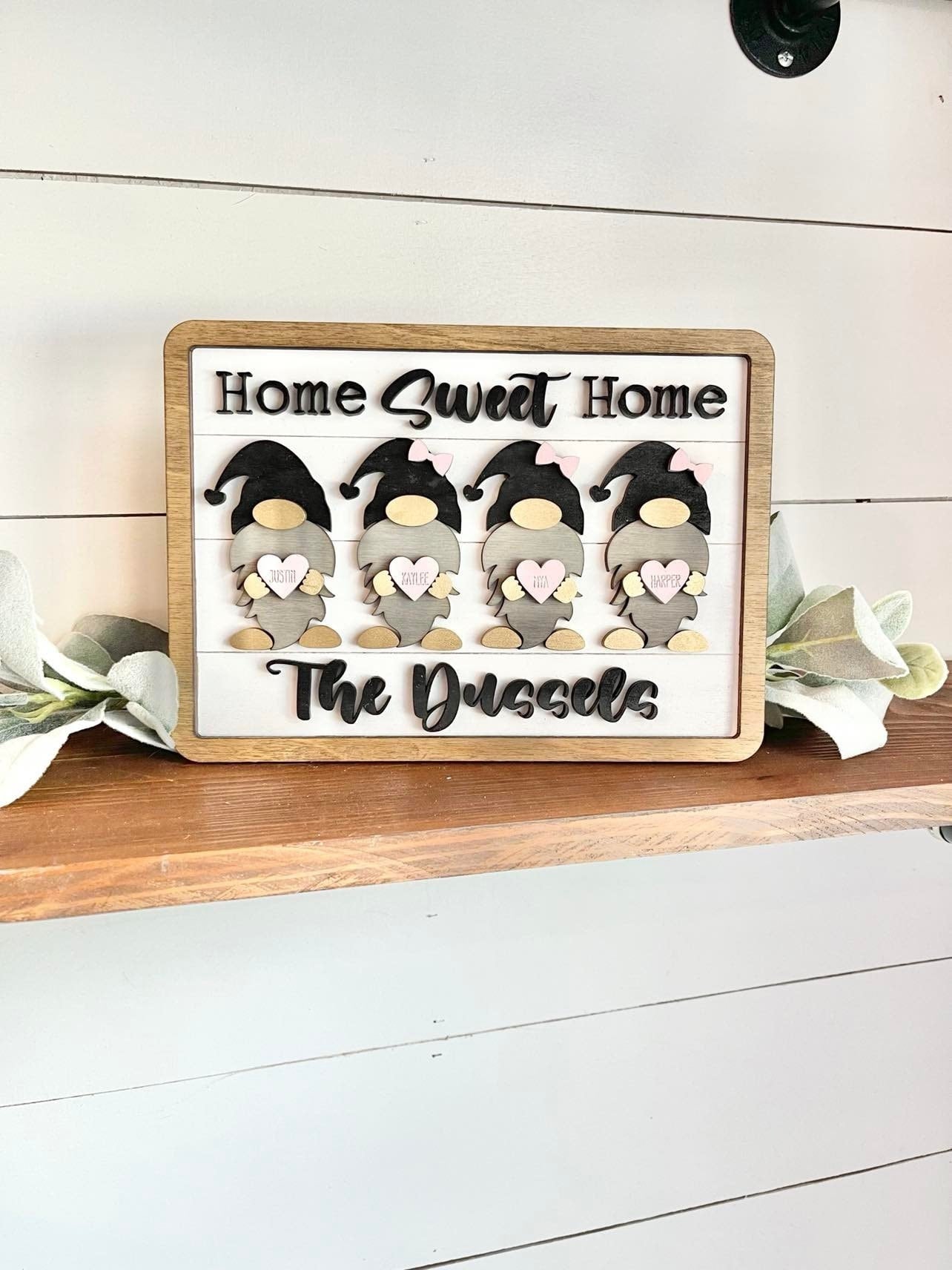 Gnome Sweet Gnome - Personalized Family Sign - Gnome Decor - Gnome Family - Gnome Signs Personalized - Personalized Family Gnome Decor