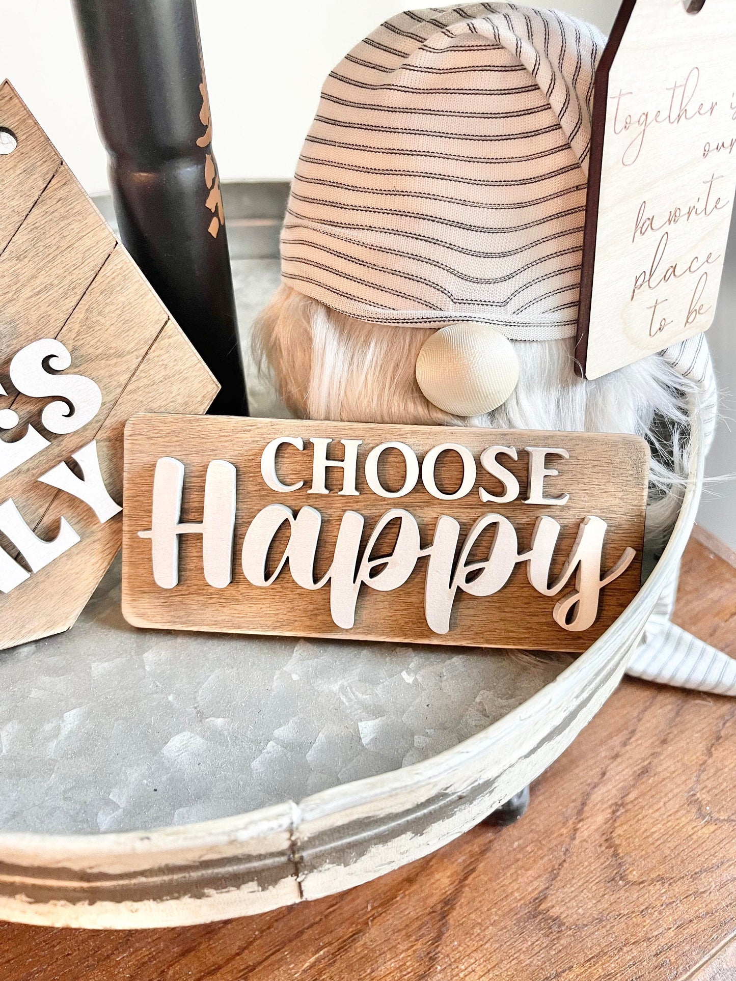 Boho Tiered Tray - Boho Tiered Tray Bundle - Boho Decor - Boho Tray Signs - Boho Farmhouse Decor - Personalized Tiered Tray - Tiered Trays