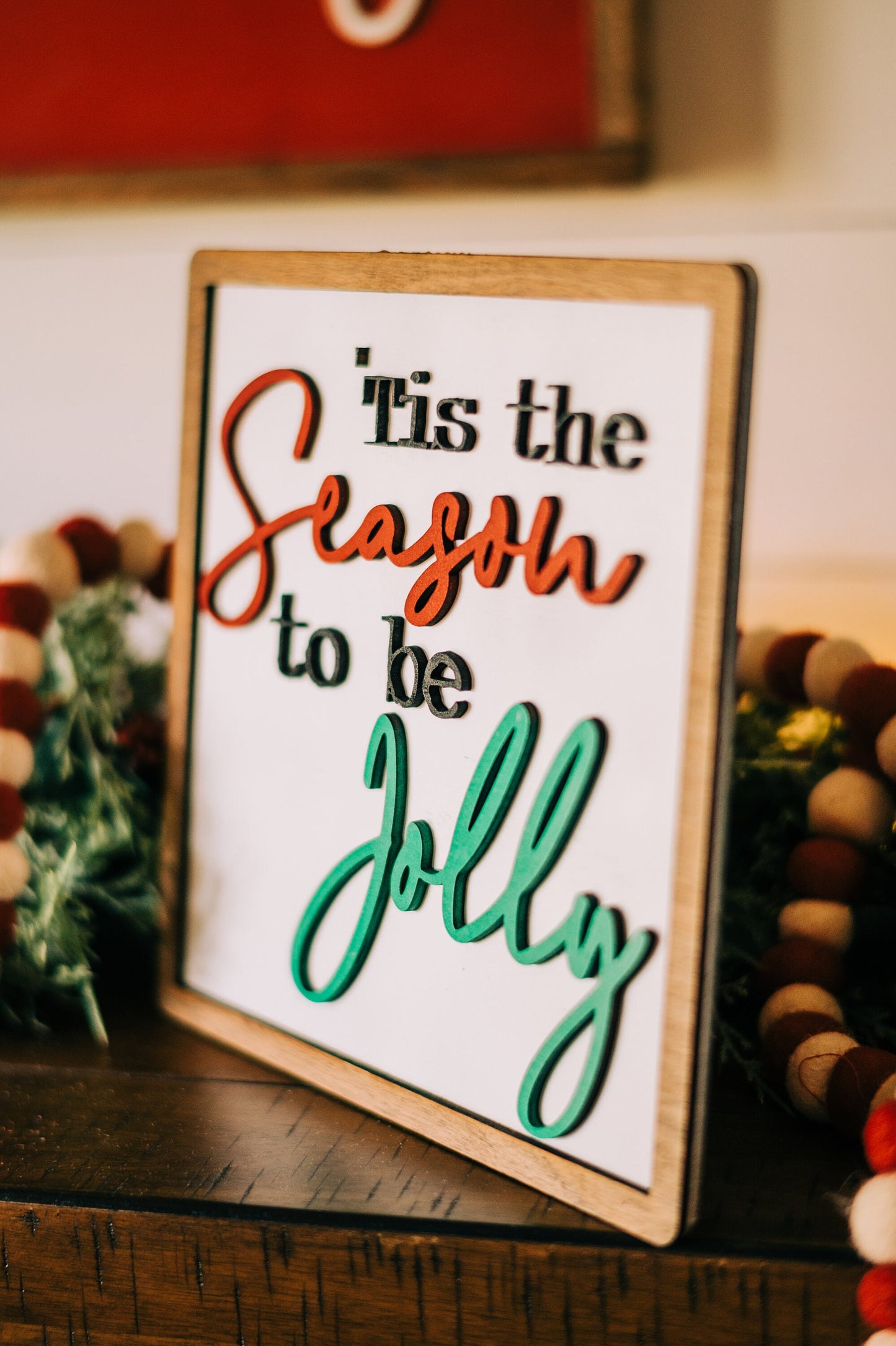 Tis the Season to be Jolly Sign - Farmhouse Christmas - Christmas Signs - Christmas Decor - 'Tis the Season to be Jolly Sign - Classic Xmas