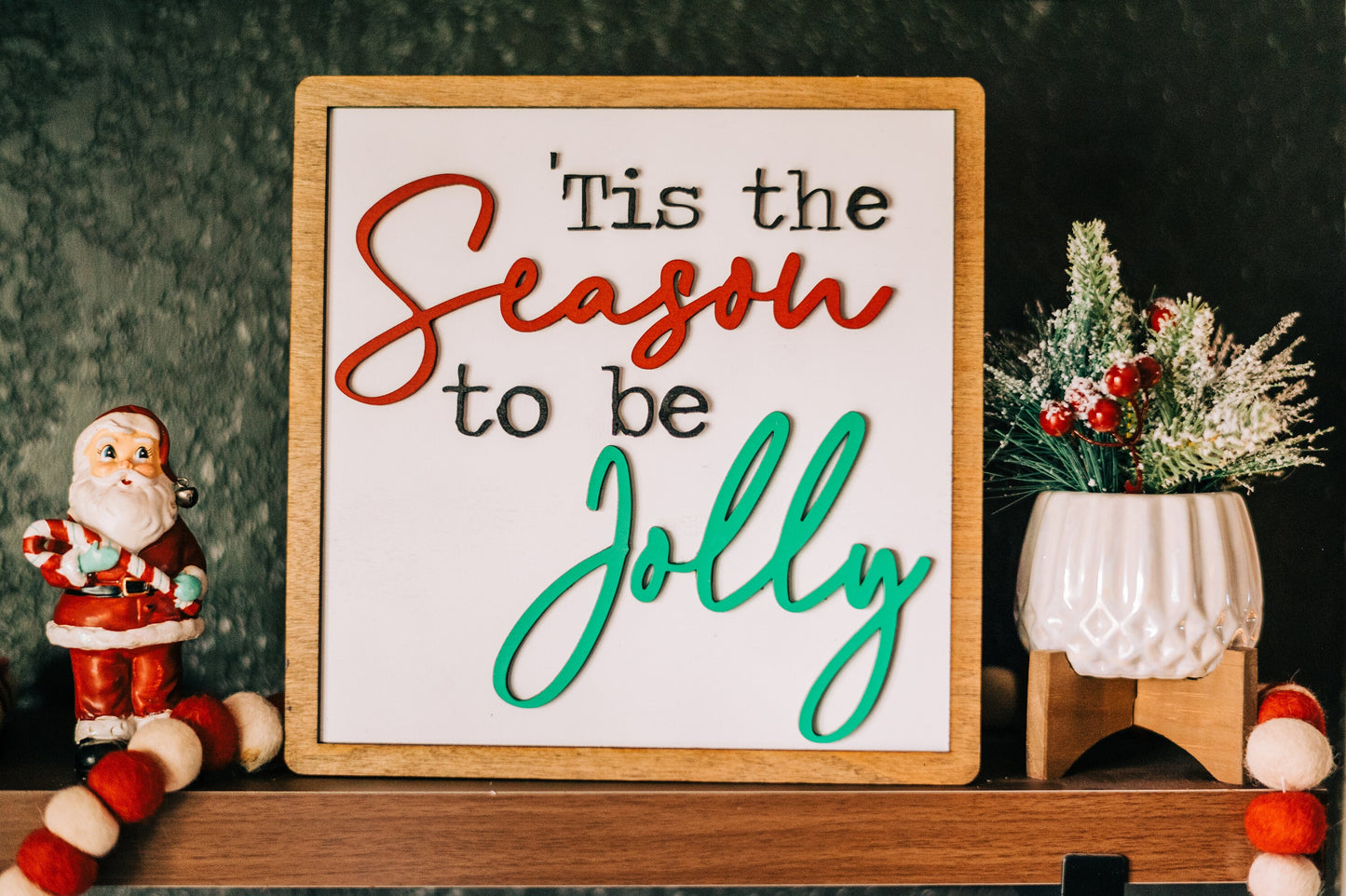 Tis the Season to be Jolly Sign - Farmhouse Christmas - Christmas Signs - Christmas Decor - 'Tis the Season to be Jolly Sign - Classic Xmas
