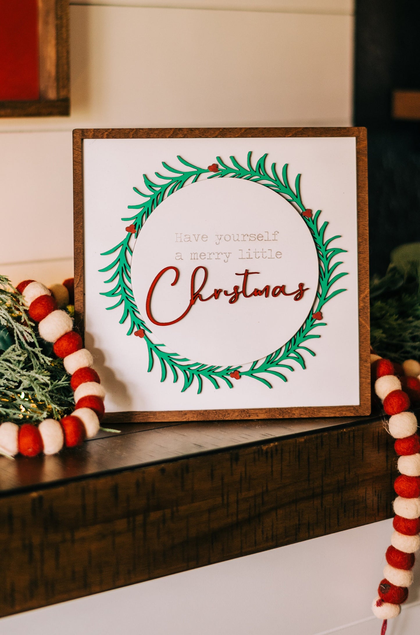 Have yourself a Merry little Christmas Farmhouse Sign - Christmas Mantel Decor - Farmhouse Christmas - Christmas Farmhouse Sign