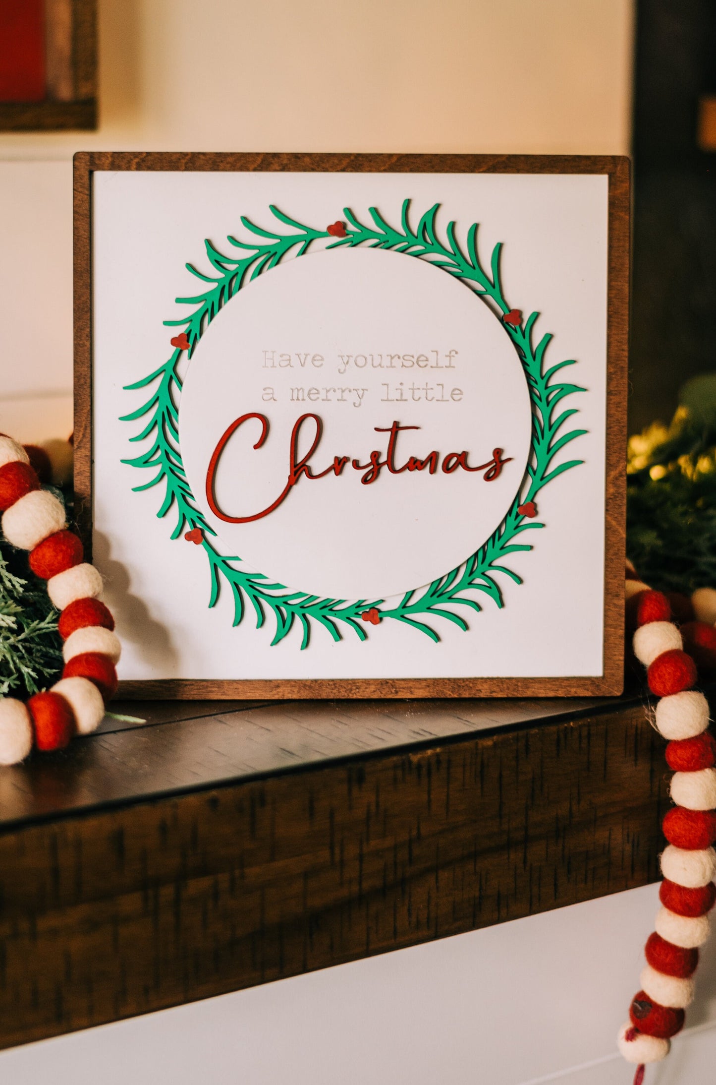 Have yourself a Merry little Christmas Farmhouse Sign - Christmas Mantel Decor - Farmhouse Christmas - Christmas Farmhouse Sign