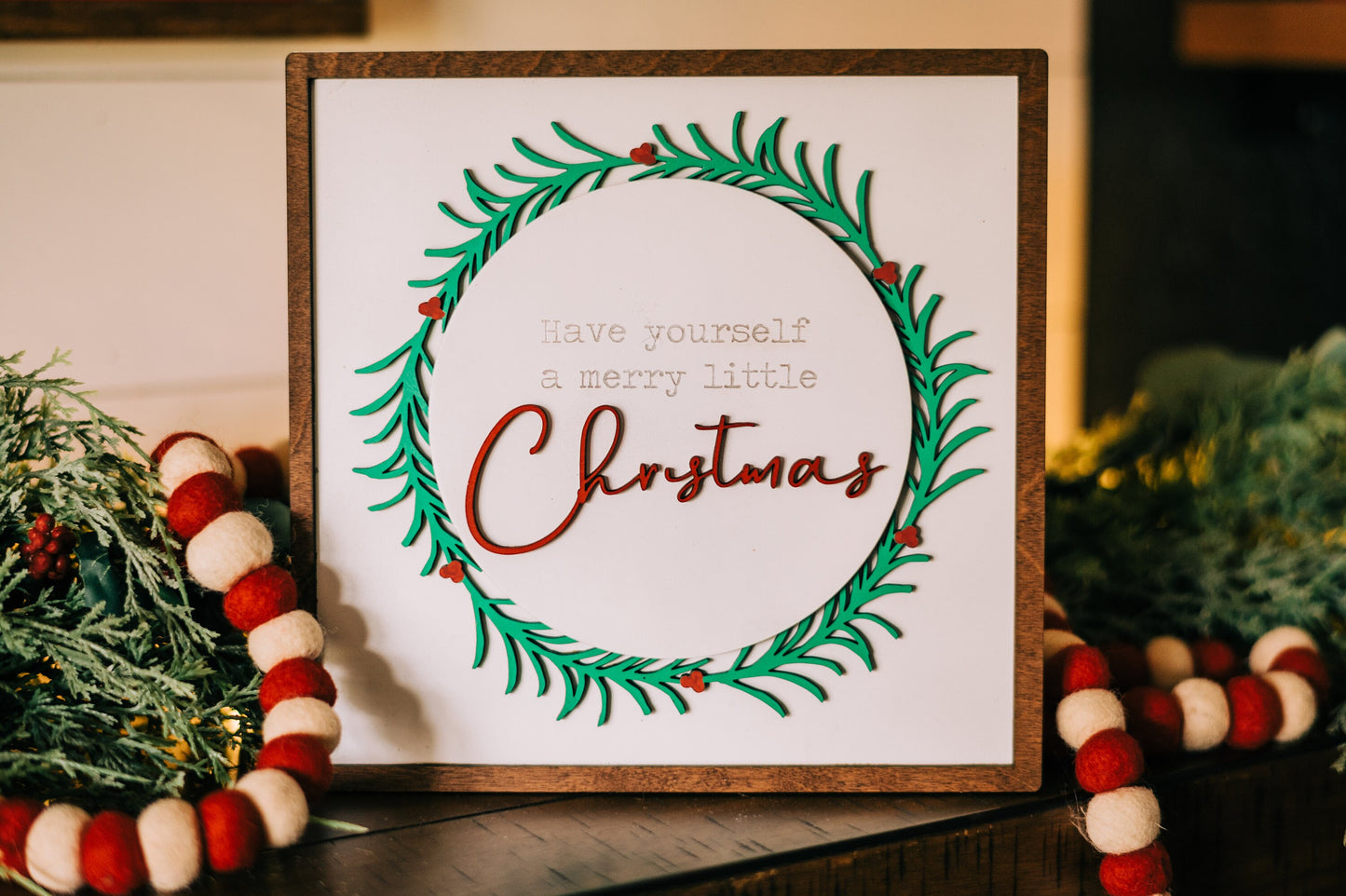 Have yourself a Merry little Christmas Farmhouse Sign - Christmas Mantel Decor - Farmhouse Christmas - Christmas Farmhouse Sign