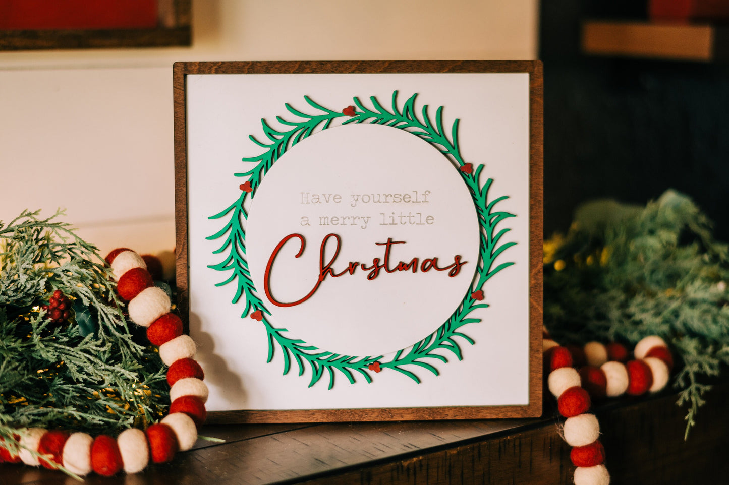 Have yourself a Merry little Christmas Farmhouse Sign - Christmas Mantel Decor - Farmhouse Christmas - Christmas Farmhouse Sign