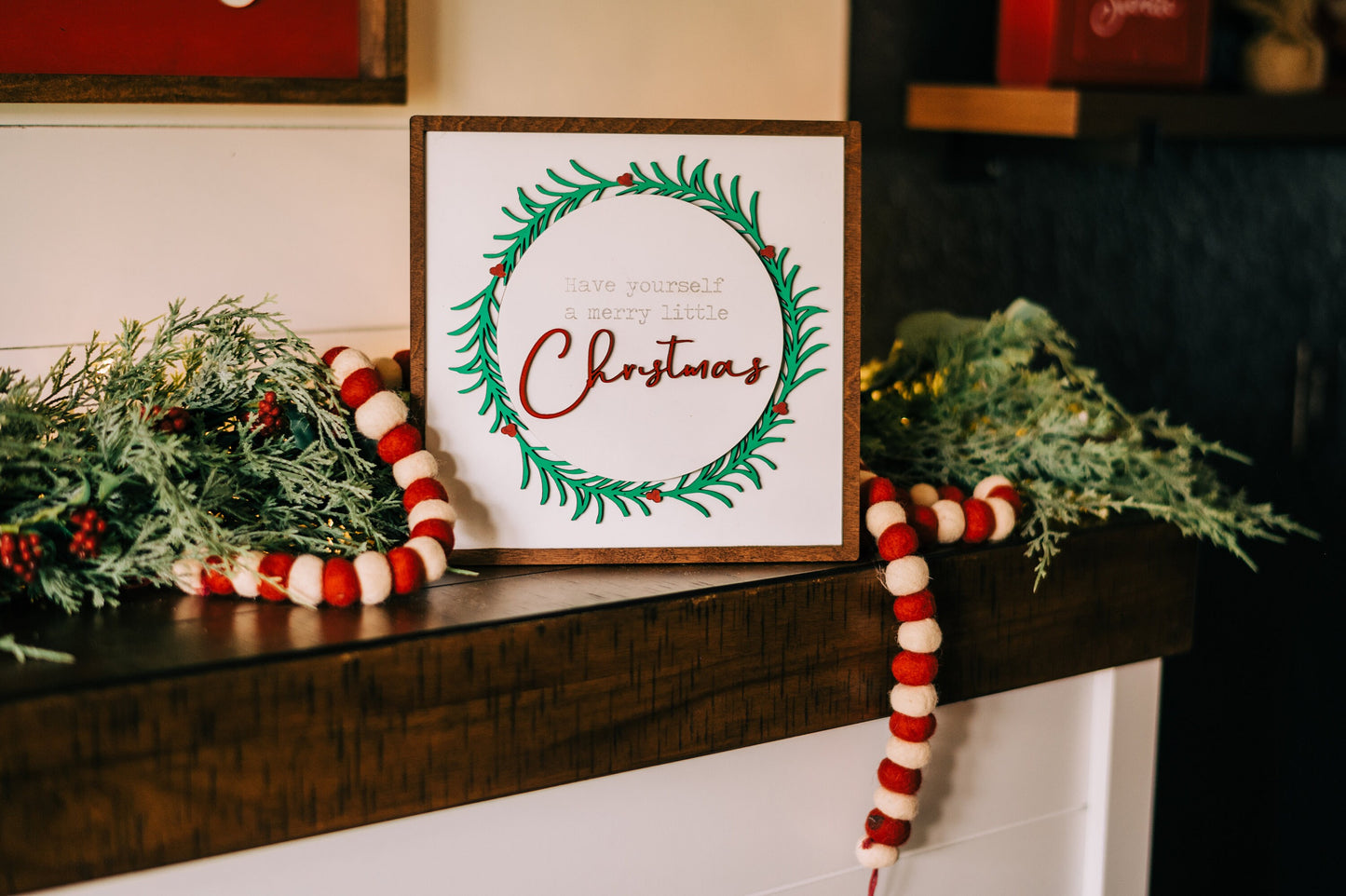 Have yourself a Merry little Christmas Farmhouse Sign - Christmas Mantel Decor - Farmhouse Christmas - Christmas Farmhouse Sign