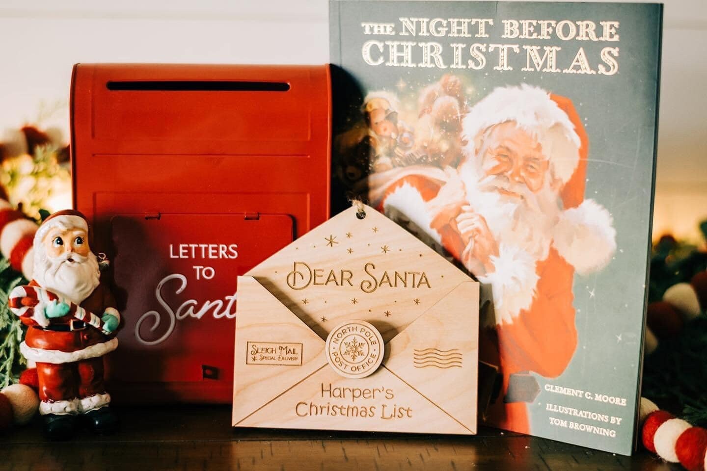 Dear Santa, Letter ornament - Letters to Santa ornament - Christmas Decor - Kids Christmas Letters - Dear Santa