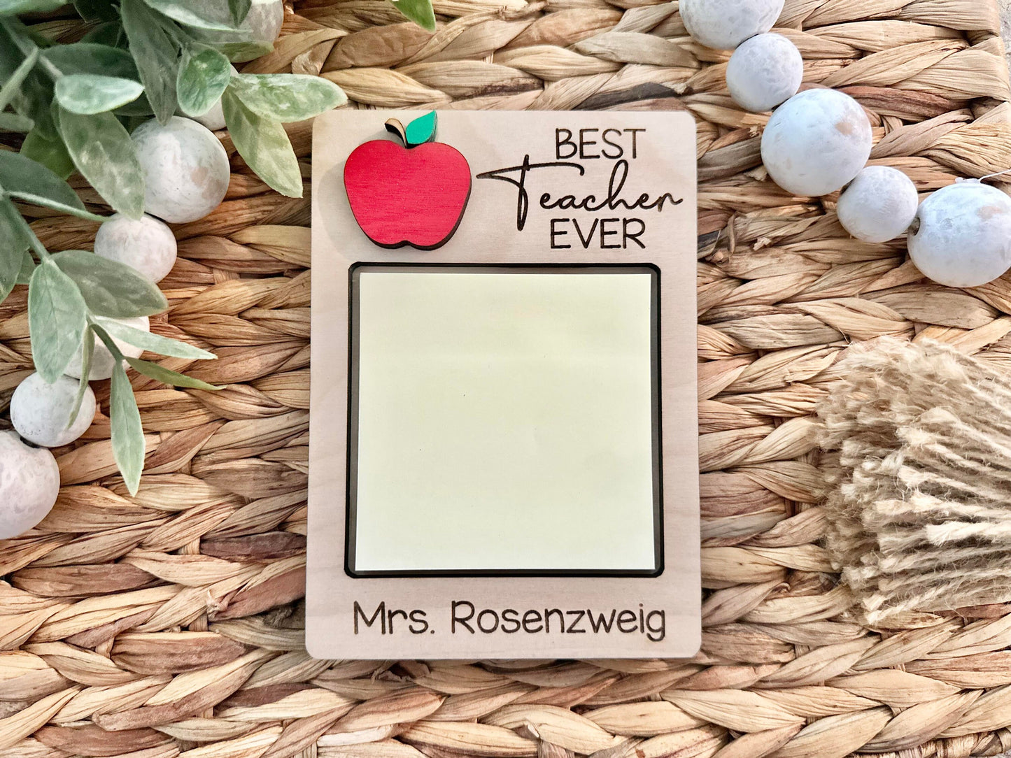 Teacher Sticky Note Holder - Teacher Gifts - Teacher Appreciation Gifts - Gifts for Teachers - Personalized Teacher Sticky Note Holder