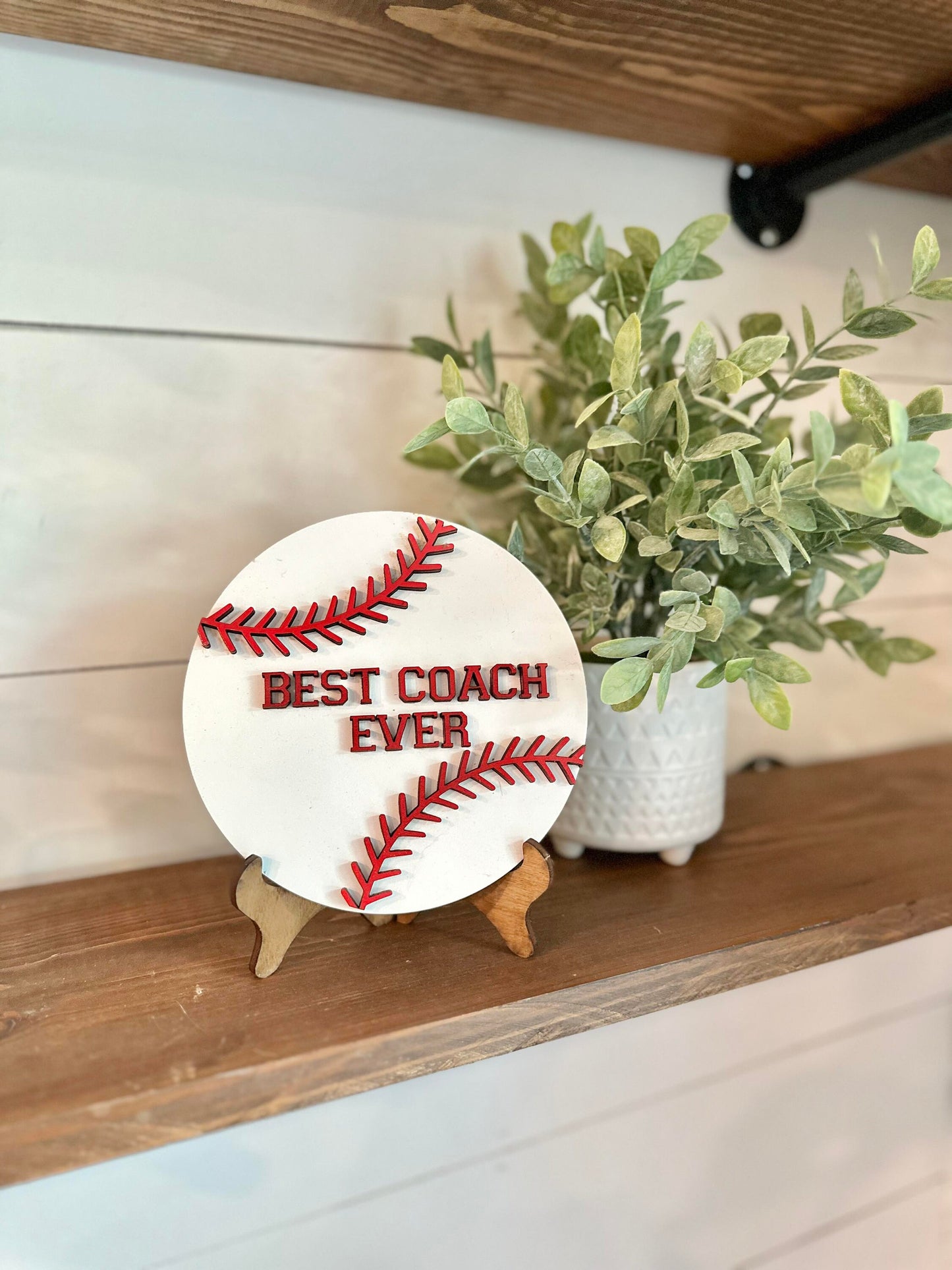Best Coach Ever Desktop Baseball Coach Sign - Gifts for Baseball Coach - PE Coach Gift Personalized - Gifts for Coaches - Baseball Coach