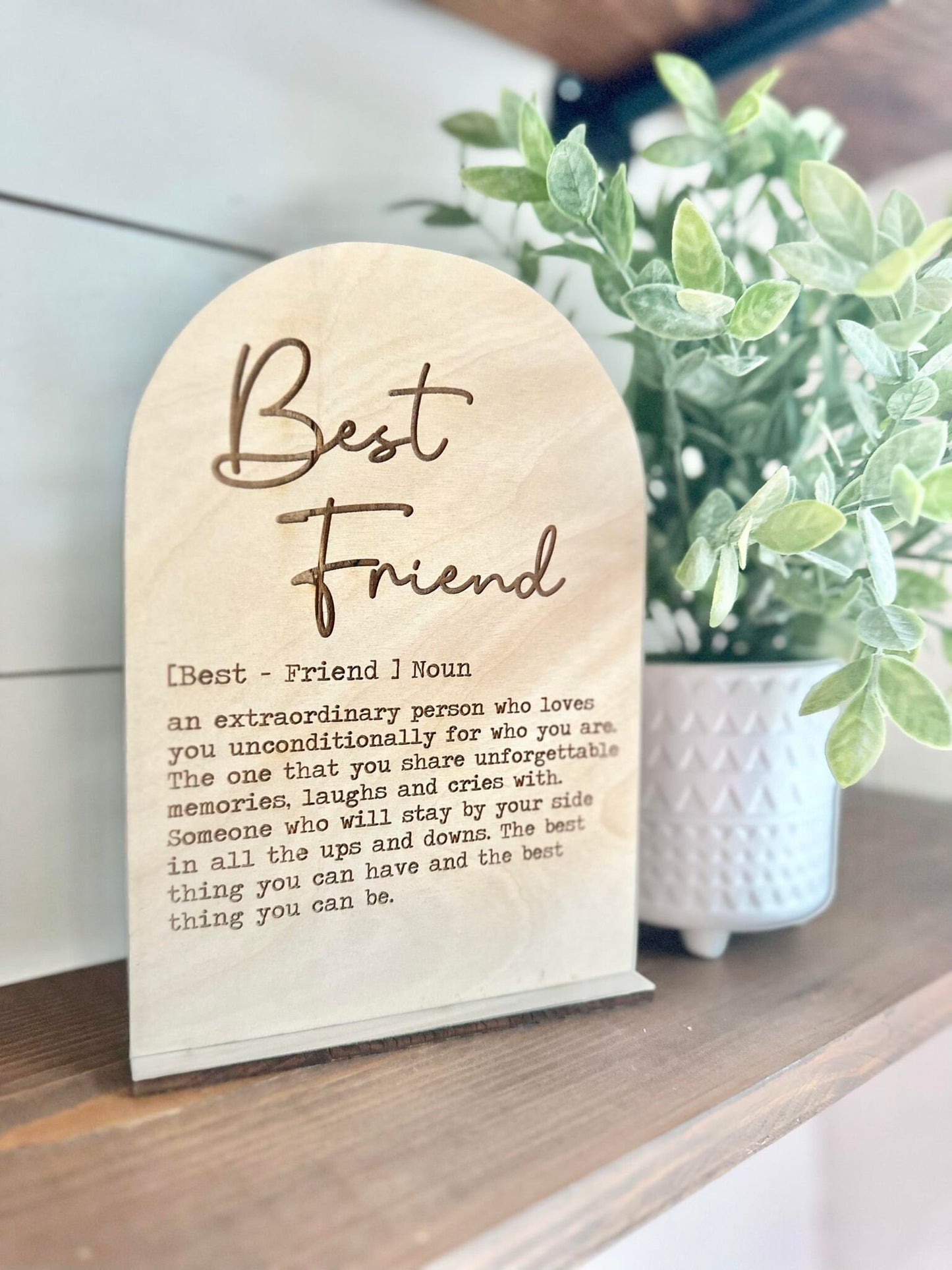 Best Friend - Boho Wood Sign - a thoughtful gift your best friend - gift for a best friend - gifts for friends