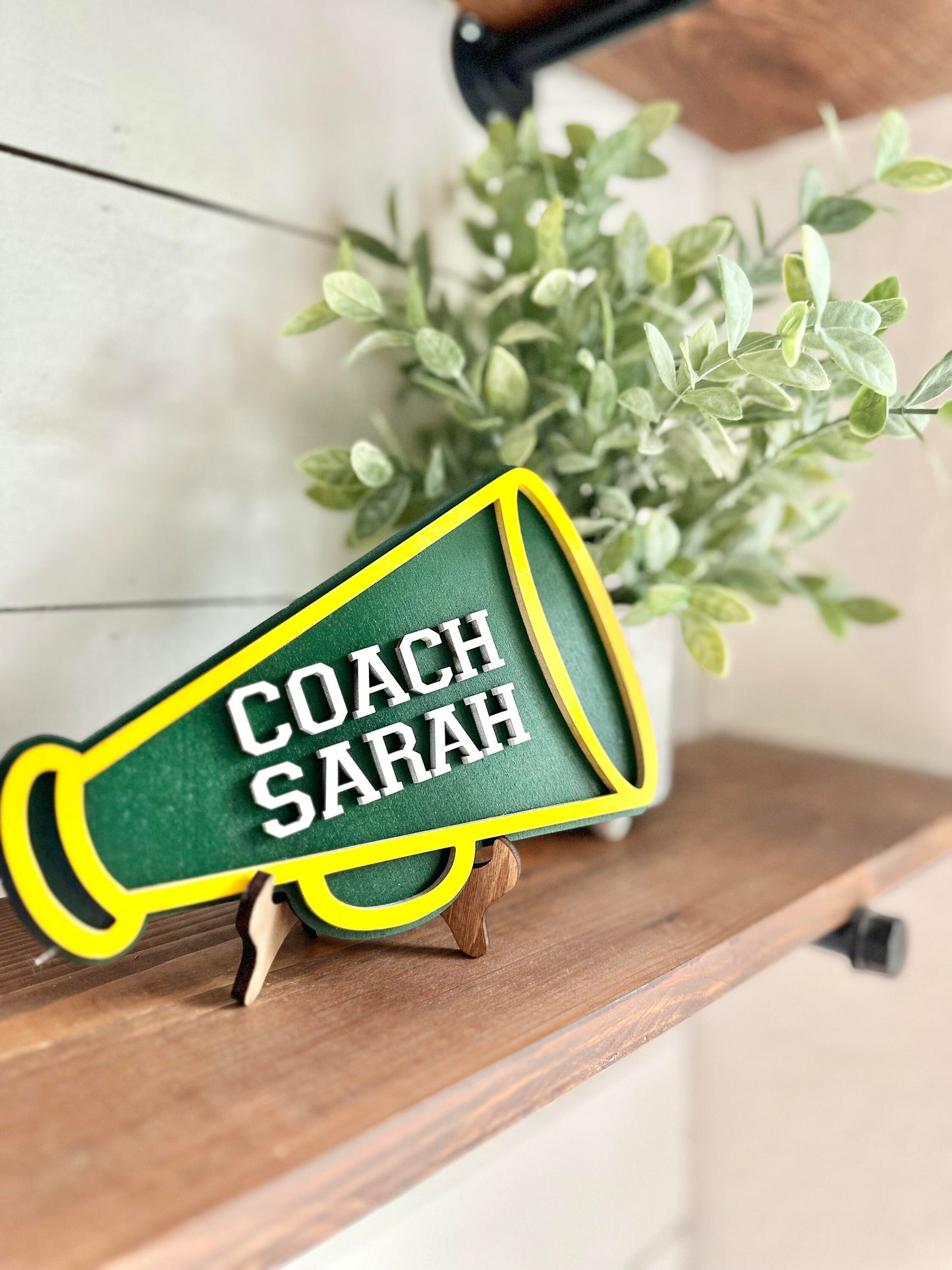 Personalized Desktop Cheer Coach Sign - Gifts for Cheer Coach - PE Coach Gift Personalized - Gifts for Coaches - Cheerleader Coach