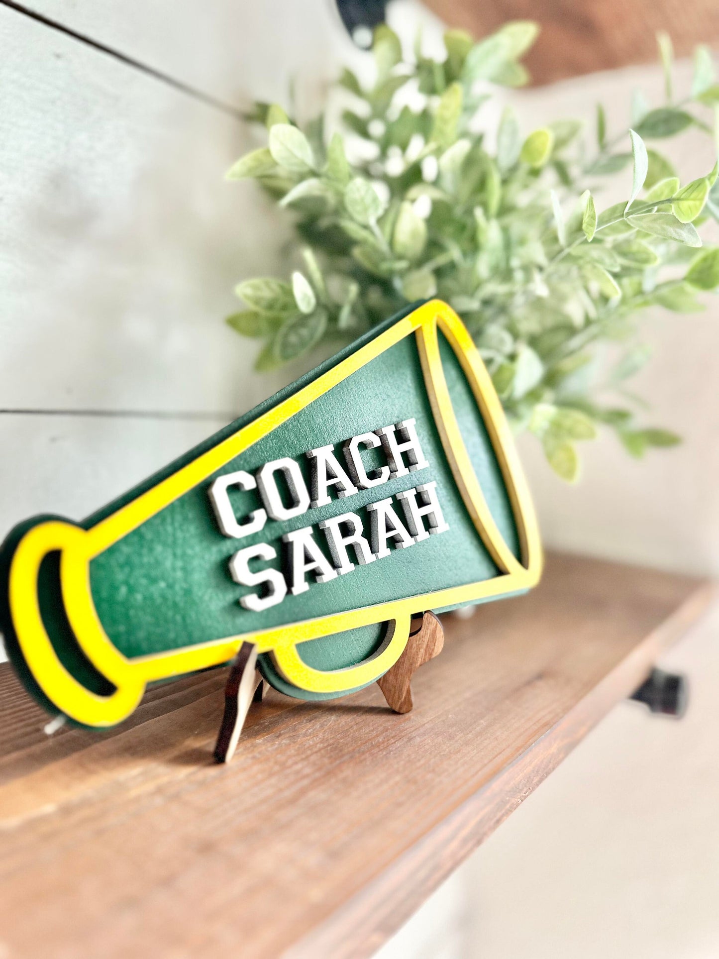 Personalized Desktop Cheer Coach Sign - Gifts for Cheer Coach - PE Coach Gift Personalized - Gifts for Coaches - Cheerleader Coach