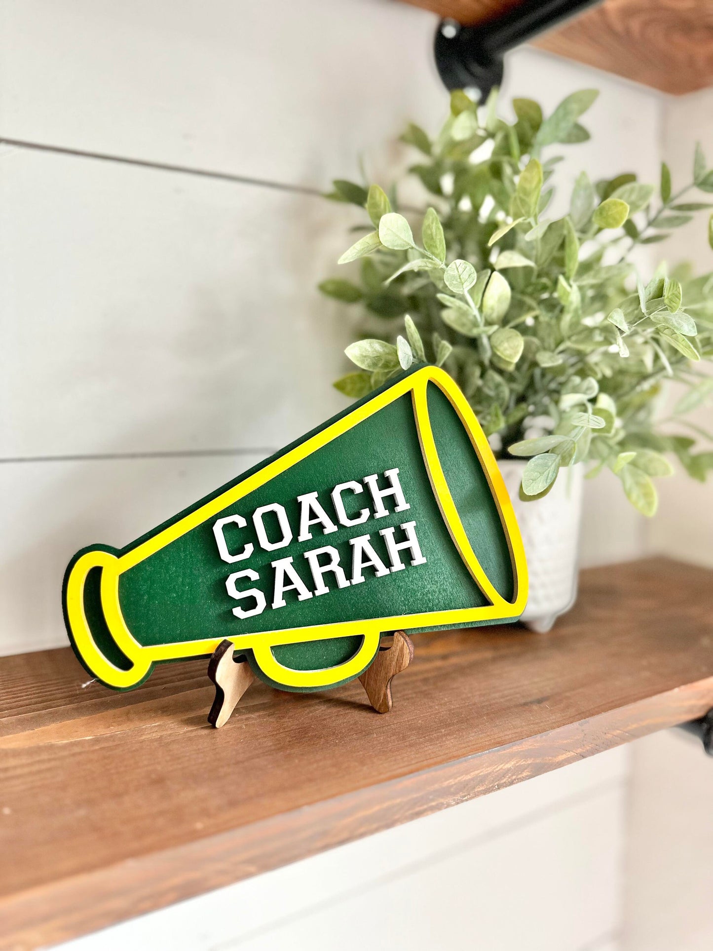 Personalized Desktop Cheer Coach Sign - Gifts for Cheer Coach - PE Coach Gift Personalized - Gifts for Coaches - Cheerleader Coach