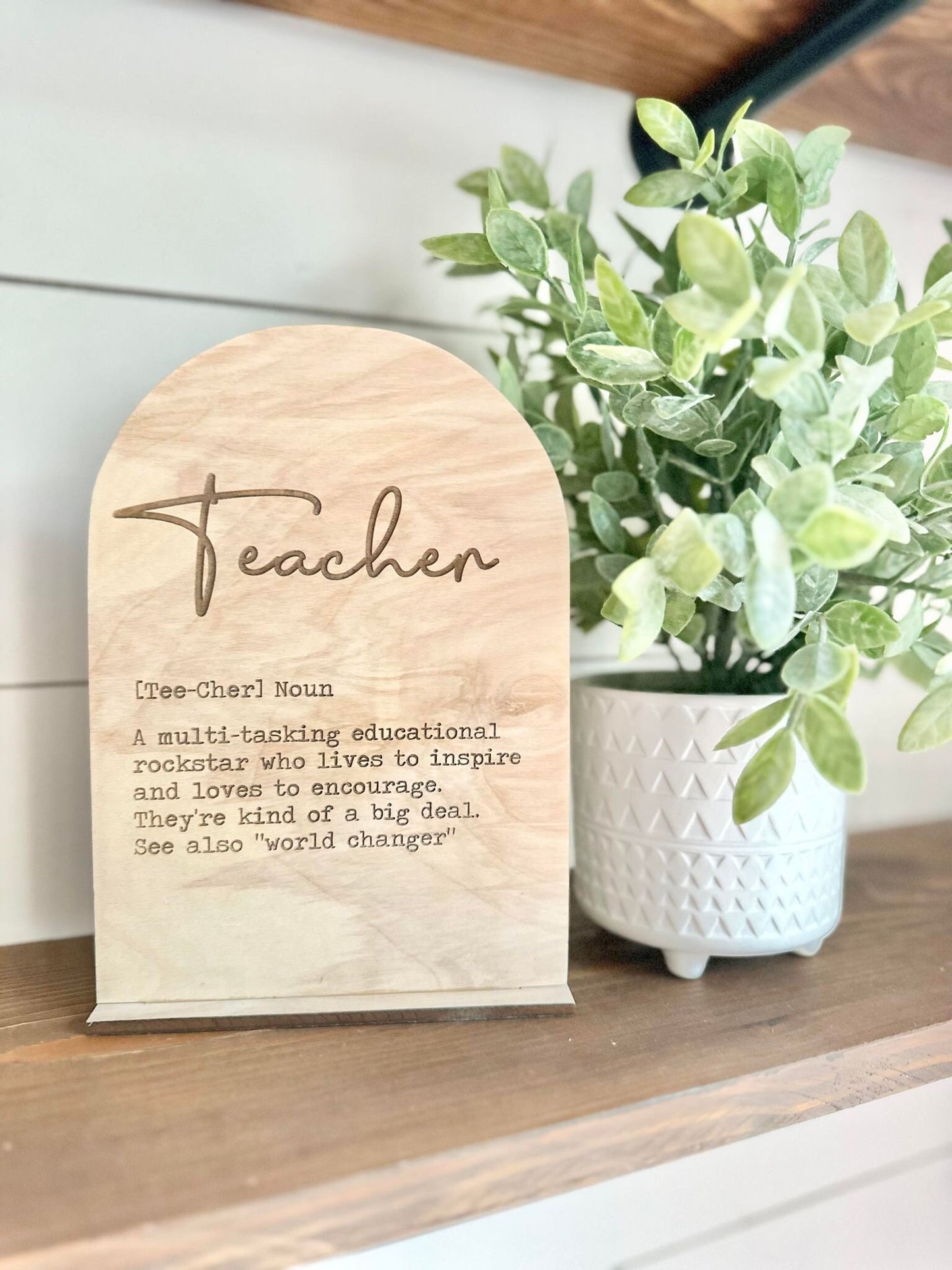 Teacher Definition Sign - Boho Wood Sign - a thoughtful gift for Teachers - Teacher Desk Sign - Teacher Gifts - Teacher Classroom Decor