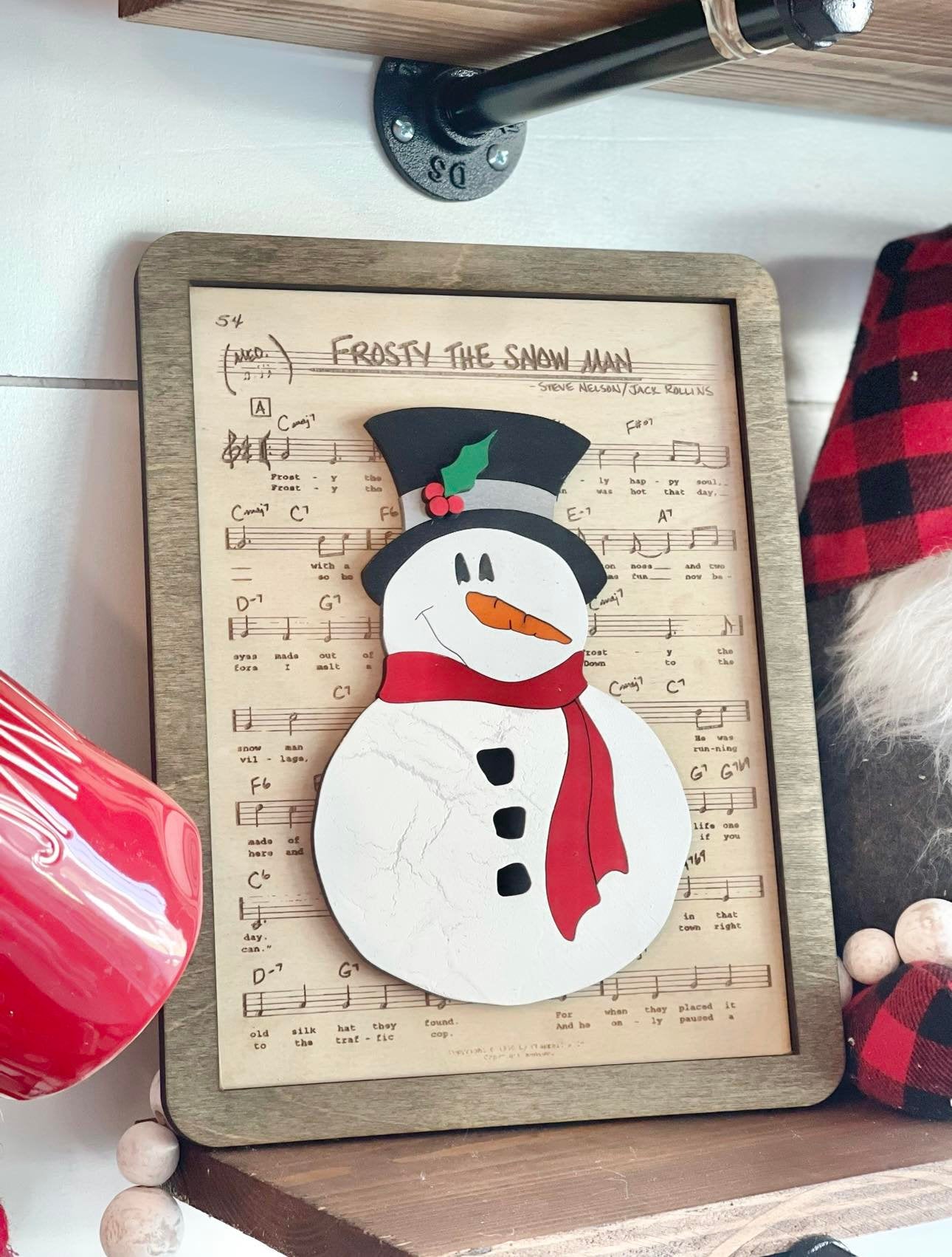 Snowman Decor - Christmas Decor - Snowman Christmas Decor - Rustic Christmas Decor - Nostalgic Christmas Decor - Christmas Signs
