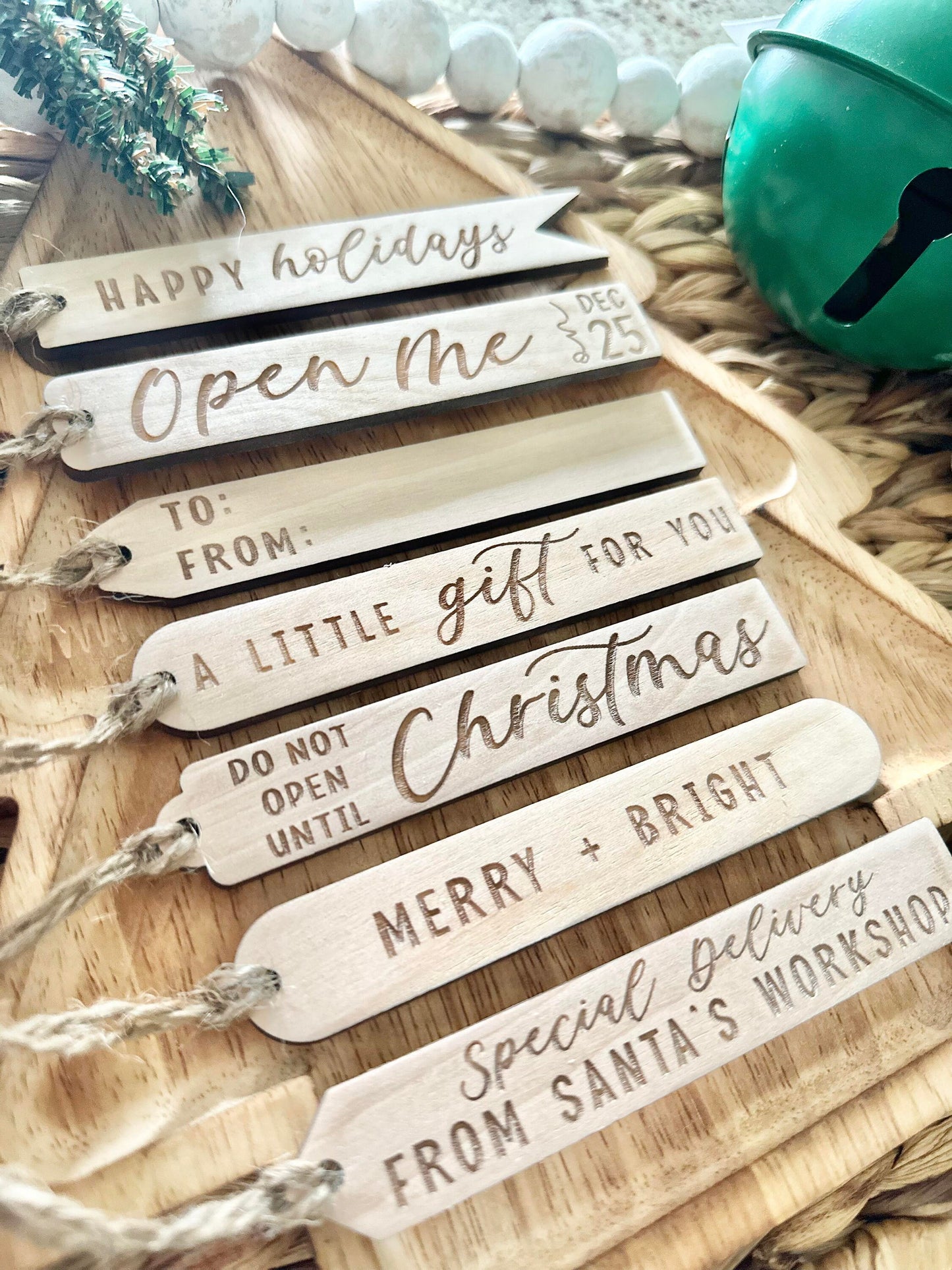 Christmas Gift Tags, Holiday Gift Tags, Wooden Gift Tag, Christmas Wrapping, Wooden Gift Tags