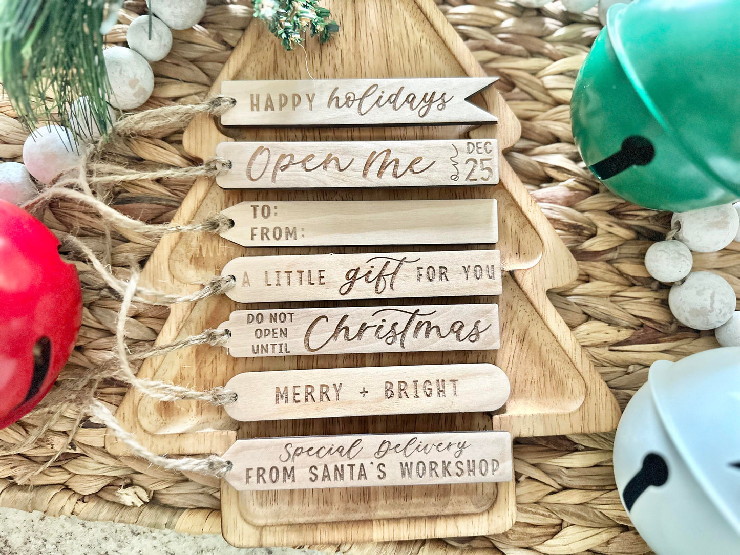 Christmas Gift Tags, Holiday Gift Tags, Wooden Gift Tag, Christmas Wrapping, Wooden Gift Tags