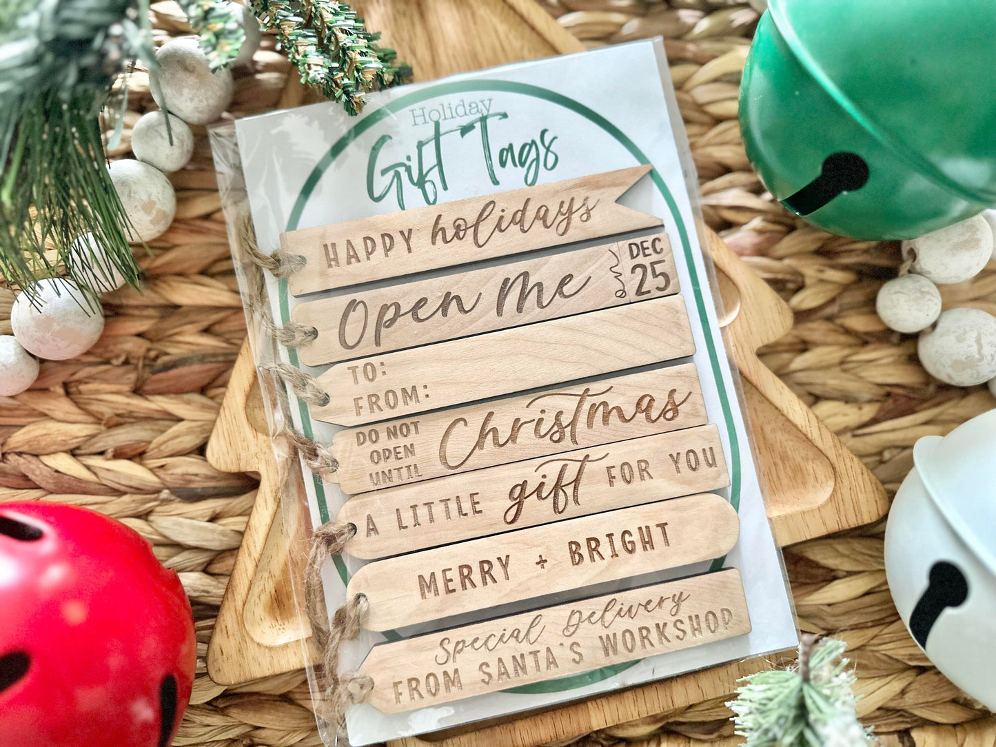 Christmas Gift Tags, Holiday Gift Tags, Wooden Gift Tag, Christmas Wrapping, Wooden Gift Tags