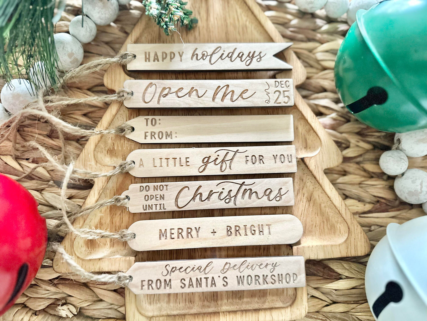 Christmas Gift Tags, Holiday Gift Tags, Wooden Gift Tag, Christmas Wrapping, Wooden Gift Tags