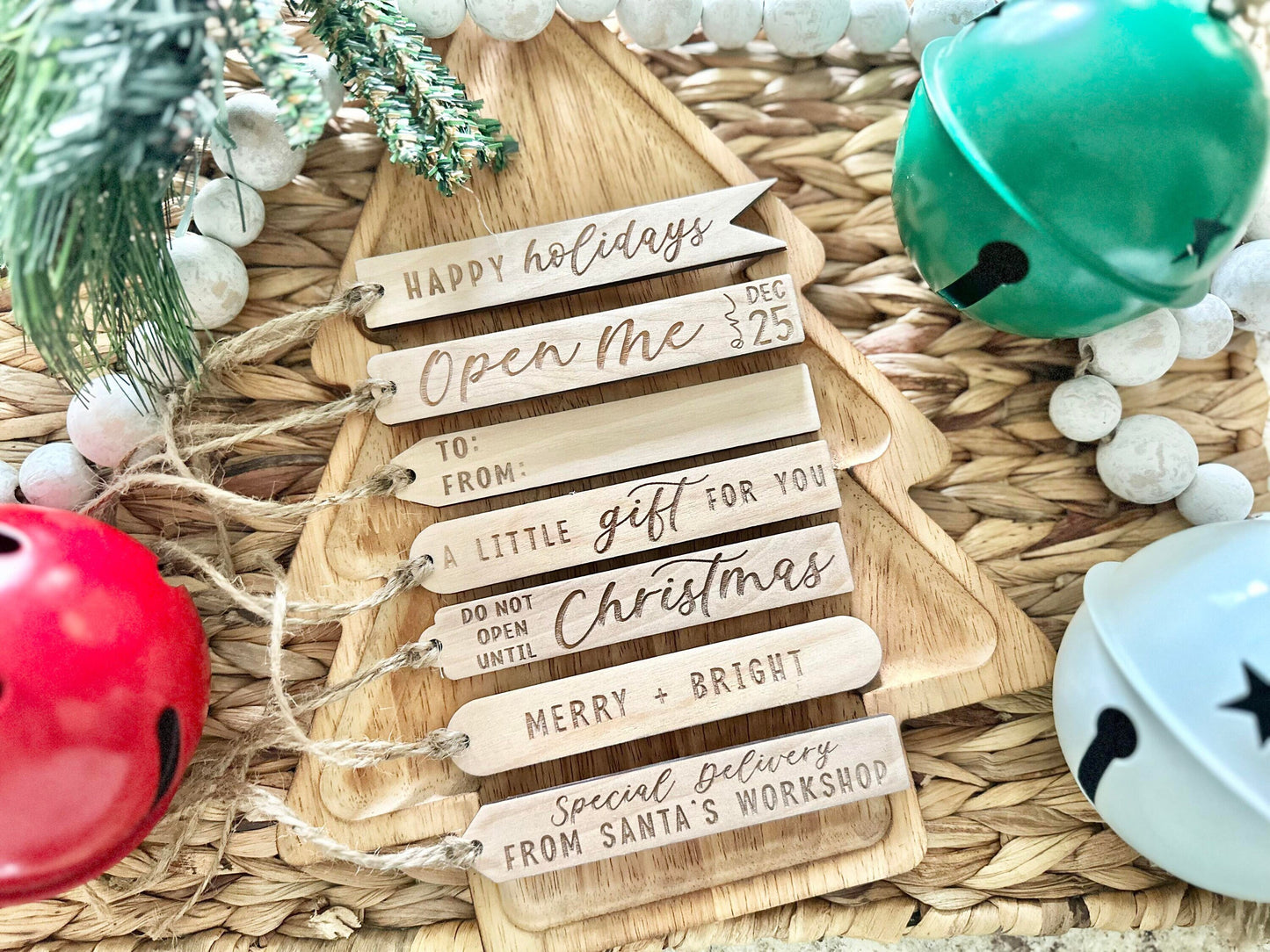Christmas Gift Tags, Holiday Gift Tags, Wooden Gift Tag, Christmas Wrapping, Wooden Gift Tags