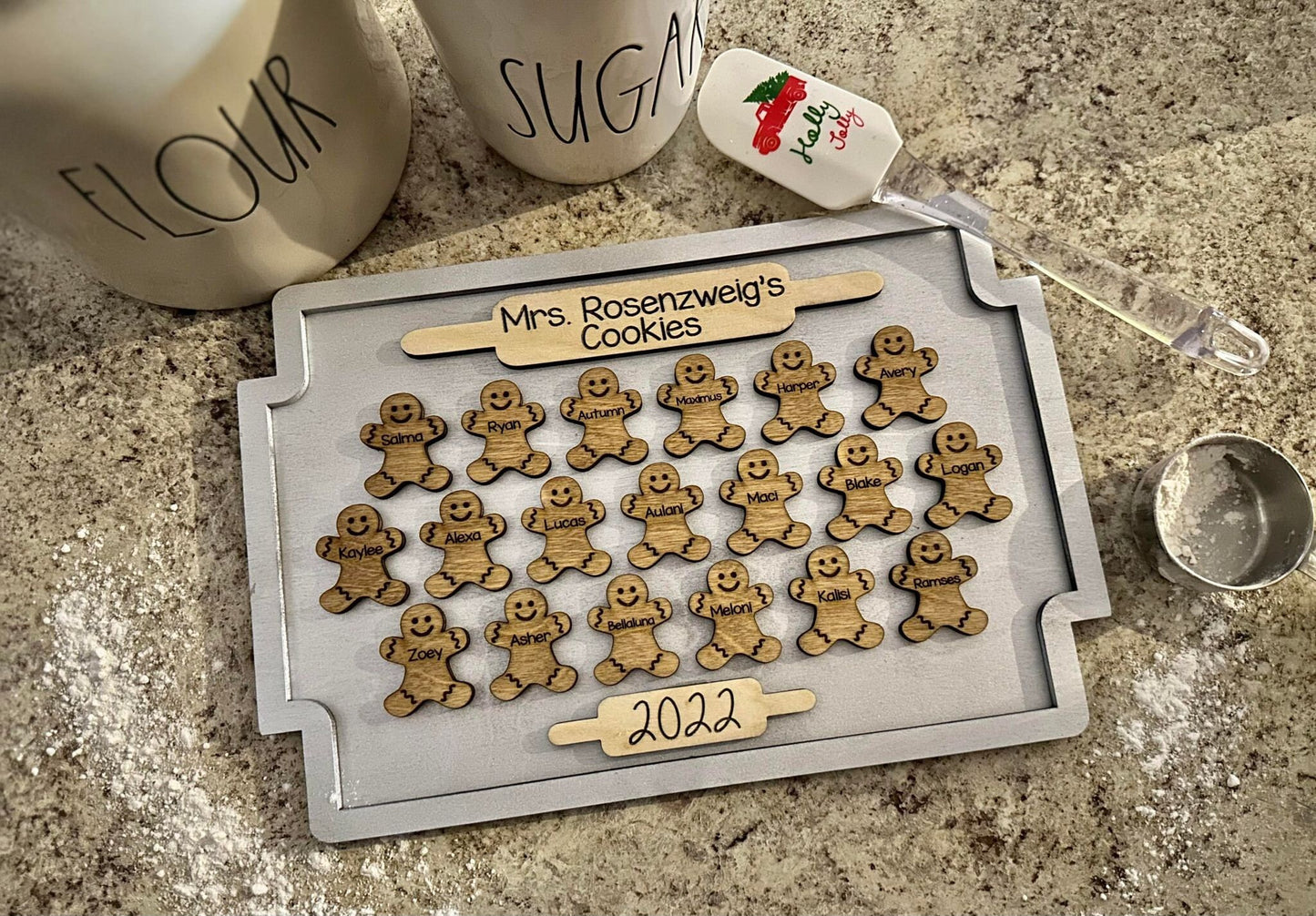 Personalized Teacher Gift, Christmas Teacher Gift, Gingerbread Decor, Teacher Class gift