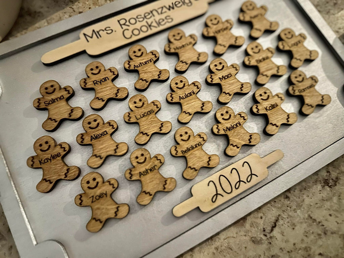 Personalized Teacher Gift, Christmas Teacher Gift, Gingerbread Decor, Teacher Class gift