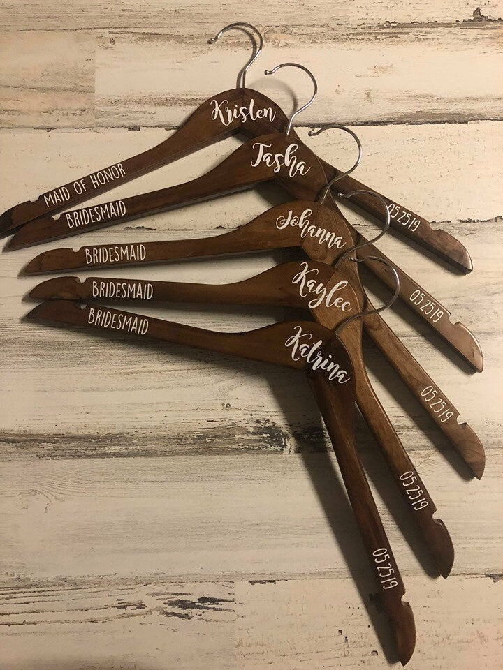 Personalized Bridesmaids Hanger, Bride Hanger, Maid of Honor Hanger, Matron of Honor Hanger, Mother of the Bride Hanger, Mother of groom