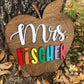 Teacher Gift - Apple Cut 3D Name Sign For Teachers - Gifts for Teachers - Classroom Decor for Teachers - Personalized Teacher Gift