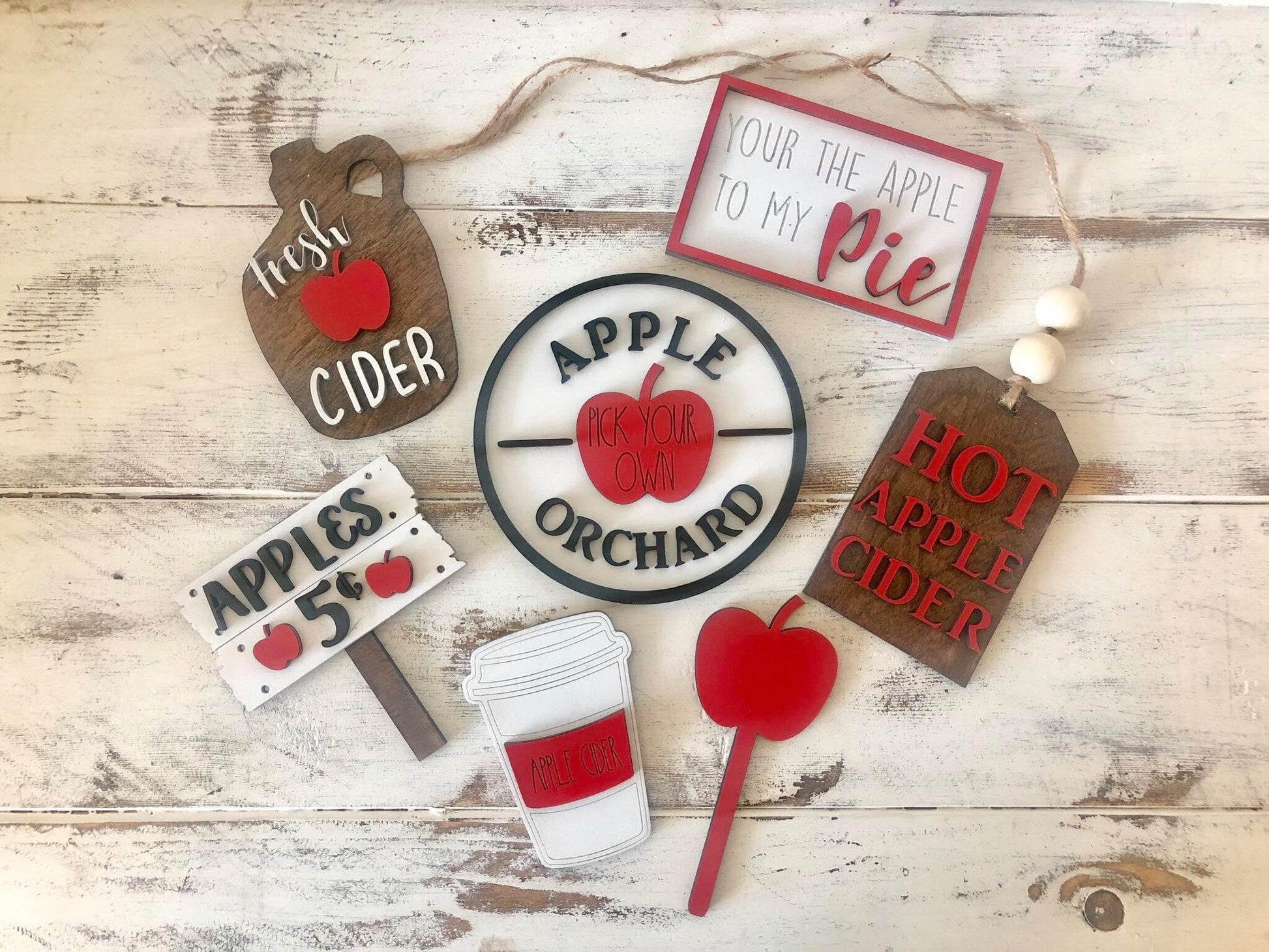 Apple Orchard Tiered Tray Decor - Apple Cider Tiered Tray Decor - Apple Picking Tiered Tray Decor - Fall Tiered Tray Decor - Rae Dunn Apple