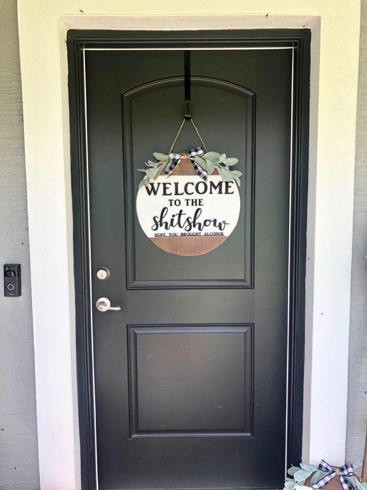 Welcome to the Shitshow | 3D Sign | Hope you brought alcohol |Funny Door Hanger |Shitshow Sign | Funny Farmhouse Door Hanger | multiple size