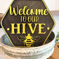 Bee Tiered Tray - Welcome to our Hive - Honey Themed Tiered Tray - Honey Bee - Home is where my Honey Bee - Bee Decor - Bee Signs - Honey