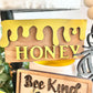 Bee Tiered Tray - Welcome to our Hive - Honey Themed Tiered Tray - Honey Bee - Home is where my Honey Bee - Bee Decor - Bee Signs - Honey