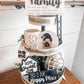 Family Farmhouse Tiered Tray Bundle - Family Home Sweet Home Tiered Tray Decor - Farmhouse Tiered Tray Decor - Black and White Farmhouse