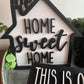 Family Farmhouse Tiered Tray Bundle - Family Home Sweet Home Tiered Tray Decor - Farmhouse Tiered Tray Decor - Black and White Farmhouse