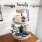 Family Farmhouse Tiered Tray Bundle - Family Home Sweet Home Tiered Tray Decor - Farmhouse Tiered Tray Decor - Black and White Farmhouse
