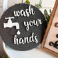 Bathroom Tiered Tray Set - Mini Bathroom Tiered Tray Set - Wash your hands Farmhouse Sign - Hope it all comes out okay - Boy|Girl Restroom