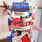 God Bless America Tiered Tray Set - Patriotic Tiered Tray Signs - Patriotic Décor - 4th of July Decor - 4th of July Tiered Tray - Patriotic