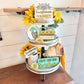 Sunflower Market Tiered Tray Set - Fall Sunflower Decor - Fall Sunflower Farm Decor - Sunflower Signs - Sunflower Tiered Tray - Farmhouse