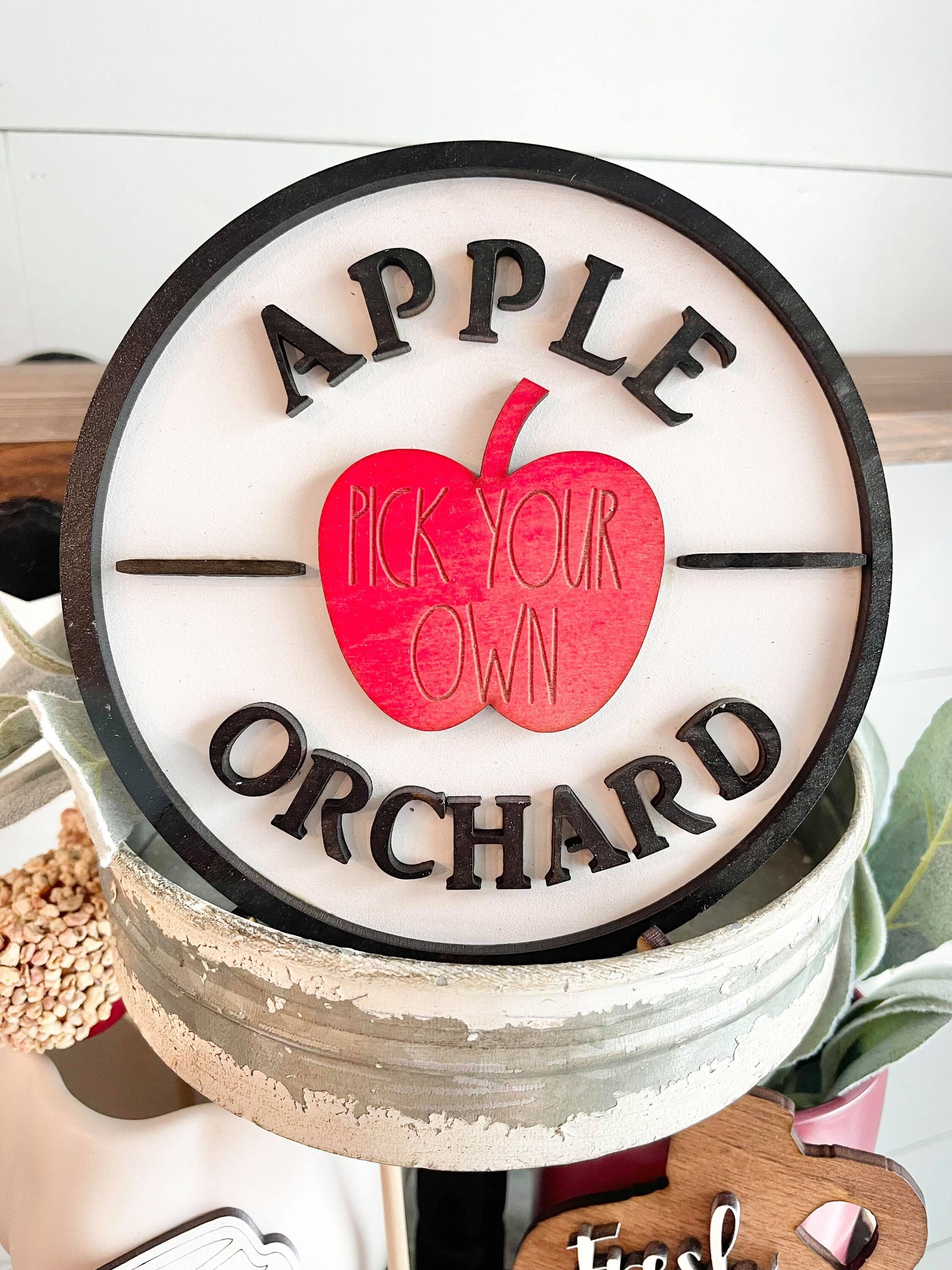 Apple Orchard Tiered Tray Decor - Apple Cider Tiered Tray Decor - Apple Picking Tiered Tray Decor - Fall Tiered Tray Decor - Rae Dunn Apple