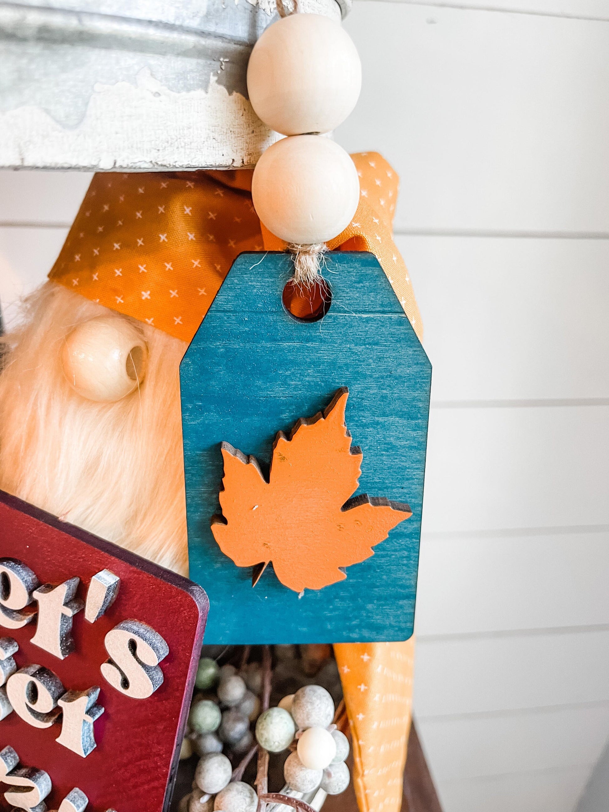 Fall Tiered Tray - Lets get Cozy Tiered Tray - Maroon and Teal Fall Tiered Tray - Pumpkin Truck Decor - Mushroom Fall Decor - Moody Fall Dec