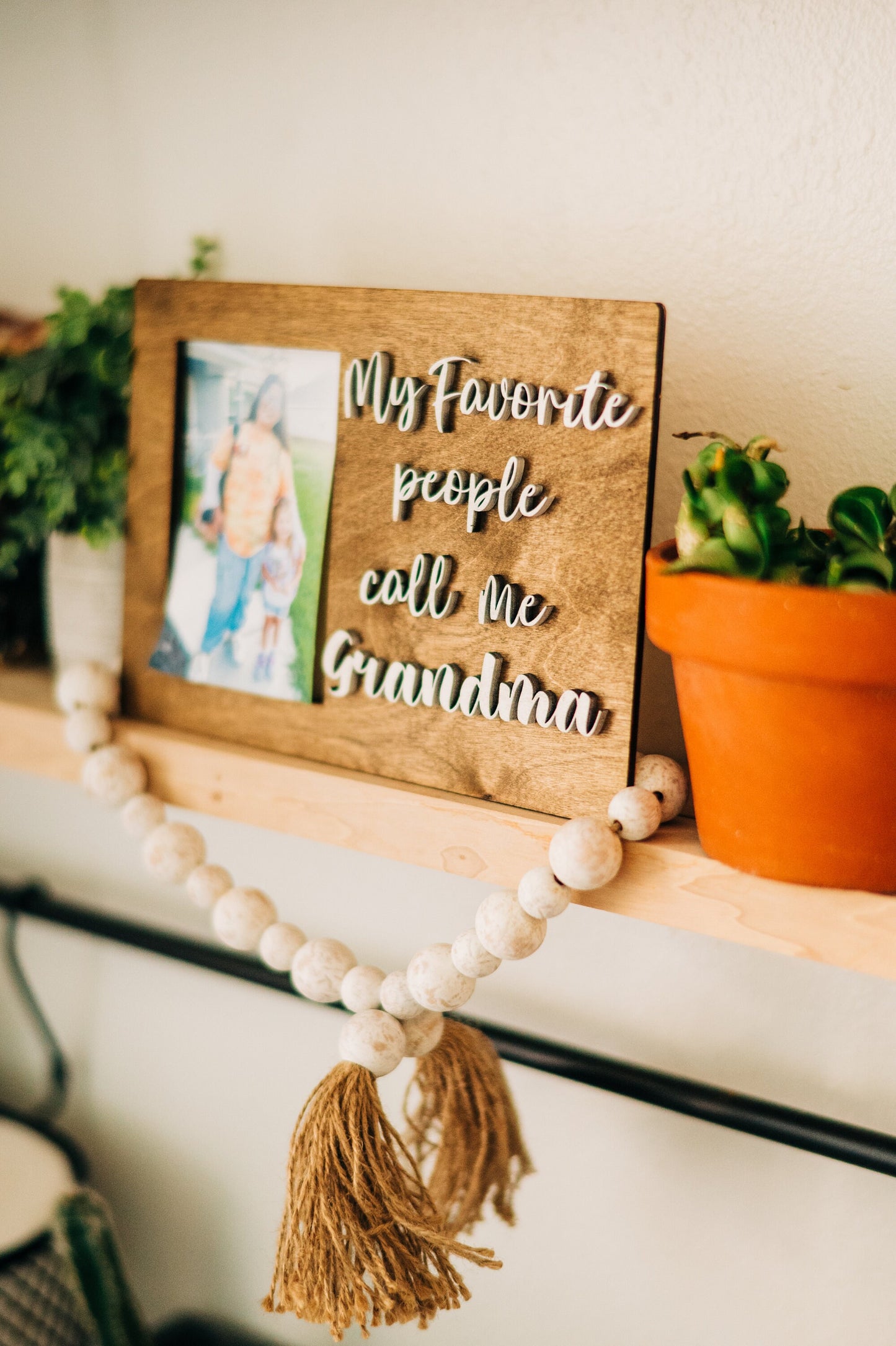 My Favorite People Call Me Grandma, Grandparent Picture Display - Gifts for Grandma - Gifts for Grandpa - Personalized Picture Frame - 3D